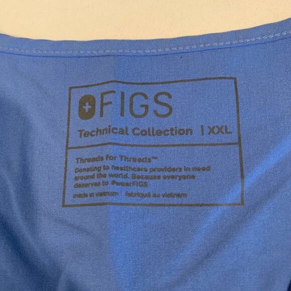 Figs Top Womens 2XL XXL Casma Pockets Scrub Short Sleeve V Neck Medical Shirt - Picture 9 of 12